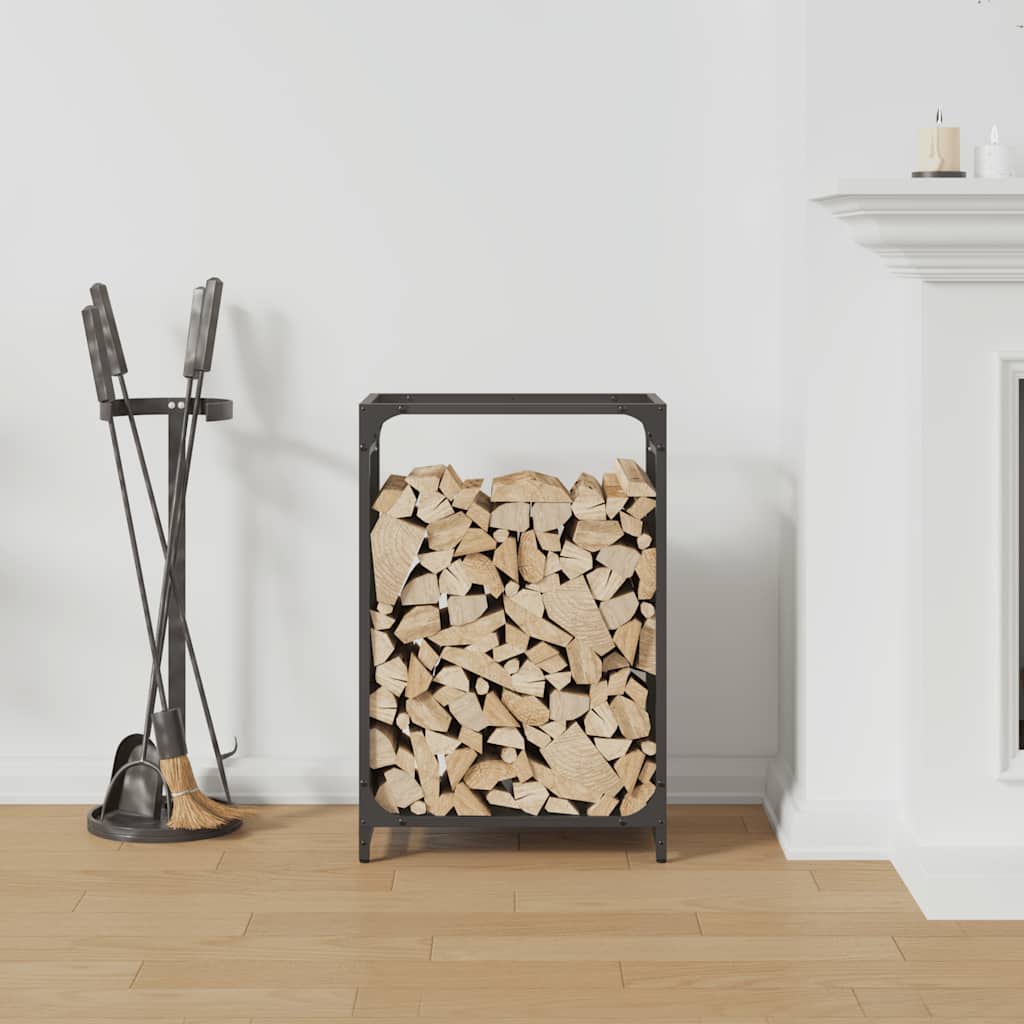 Brandhoutrek 44x28x65 cm koudgewalst staal zwart