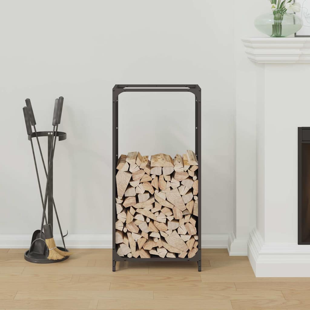 Brandhoutrek 44x28x90 cm koudgewalst staal zwart