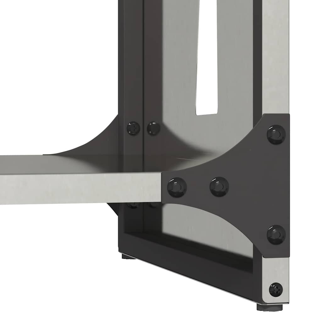 Brandhoutrek 40x30x80 cm roestvrij staal