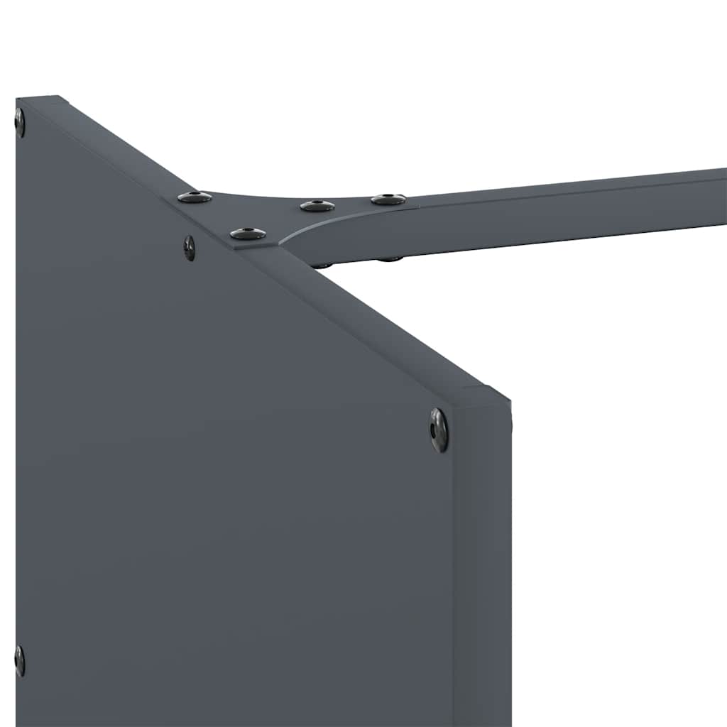 Brandhoutrek 40x40x40 cm koudgewalst staal antracietkleurig