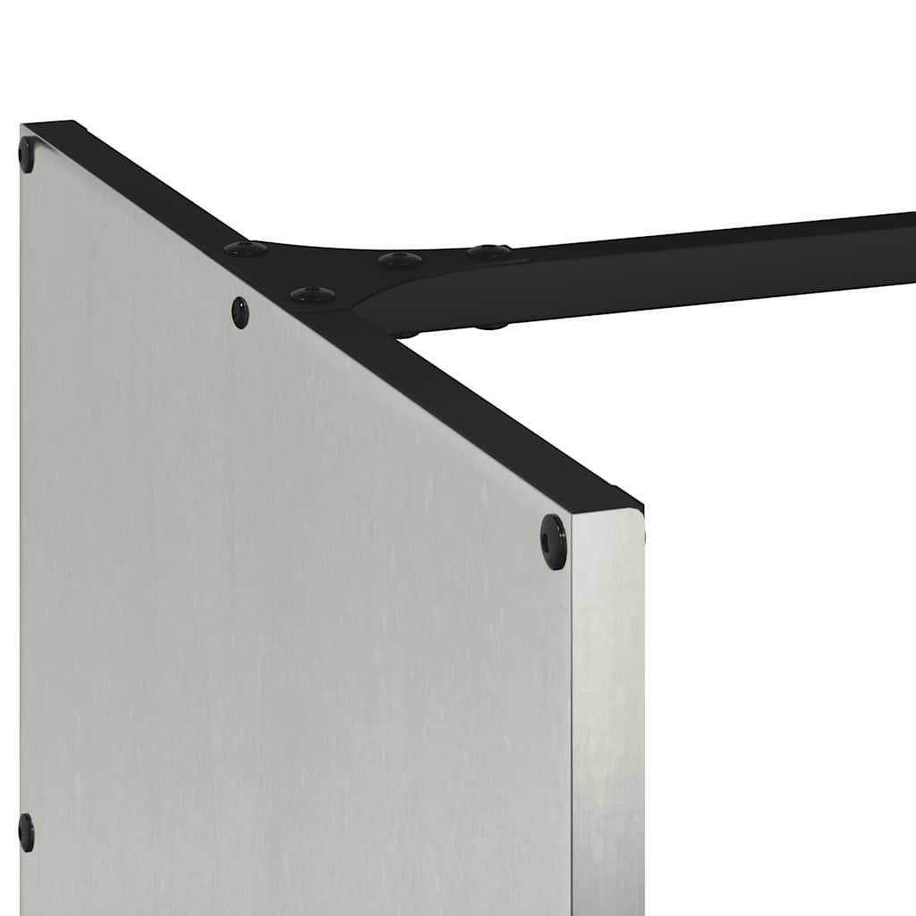 Brandhoutrek 40x40x40 cm roestvrij staal