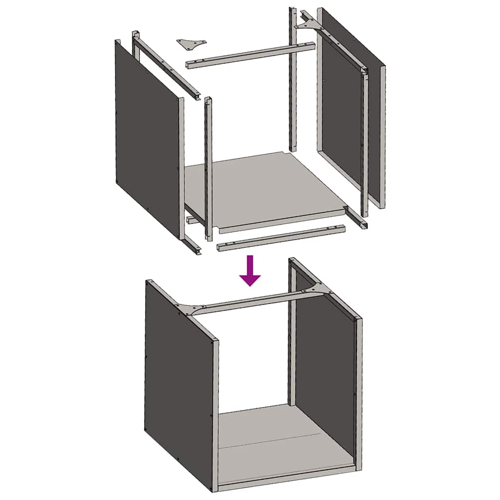 Brandhoutrek 40x40x40 cm roestvrij staal