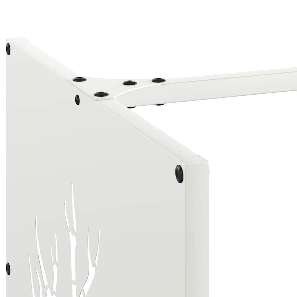 Brandhoutrek 40x40x40 cm koudgewalst staal wit