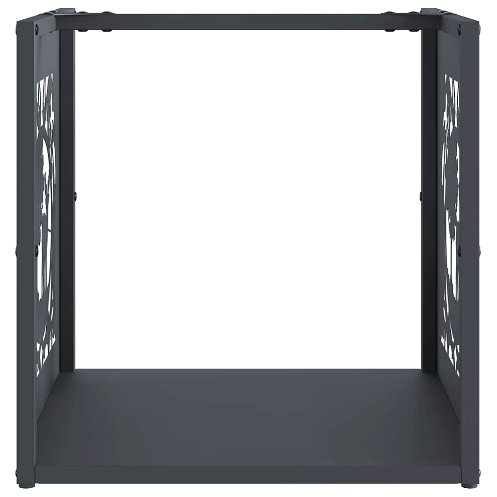 Brandhoutrek 40x40x40 cm koudgewalst staal antracietkleurig