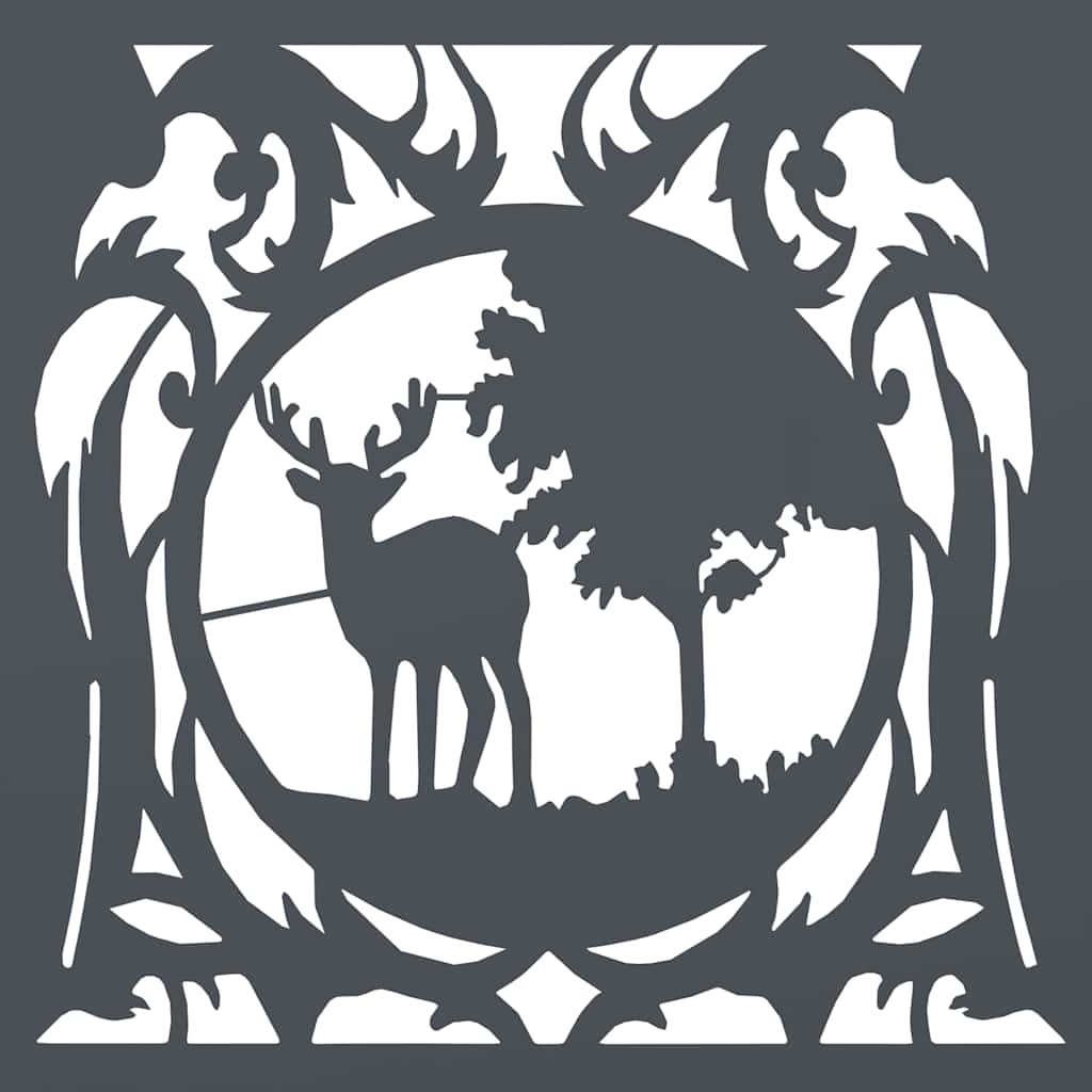 Brandhoutrek 40x40x40 cm koudgewalst staal antracietkleurig