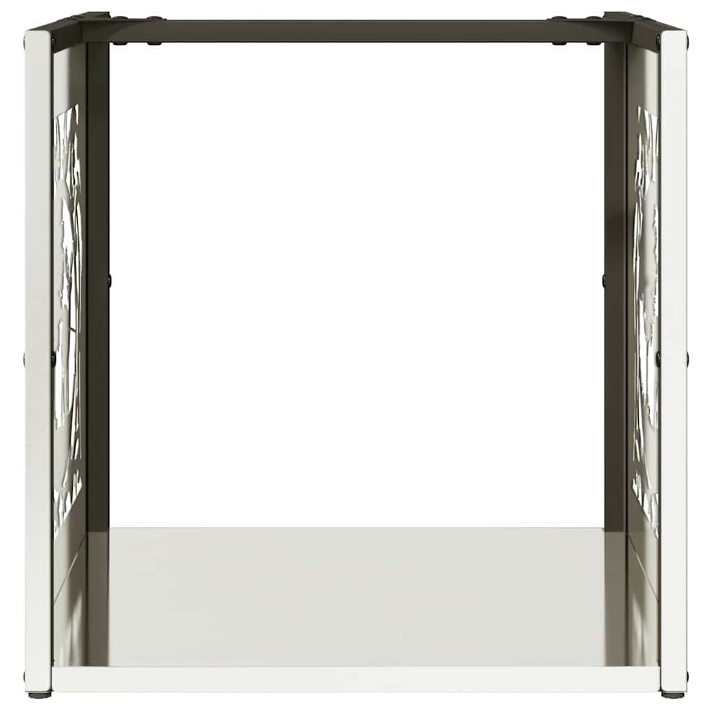 Brandhoutrek 40x40x40 cm roestvrij staal