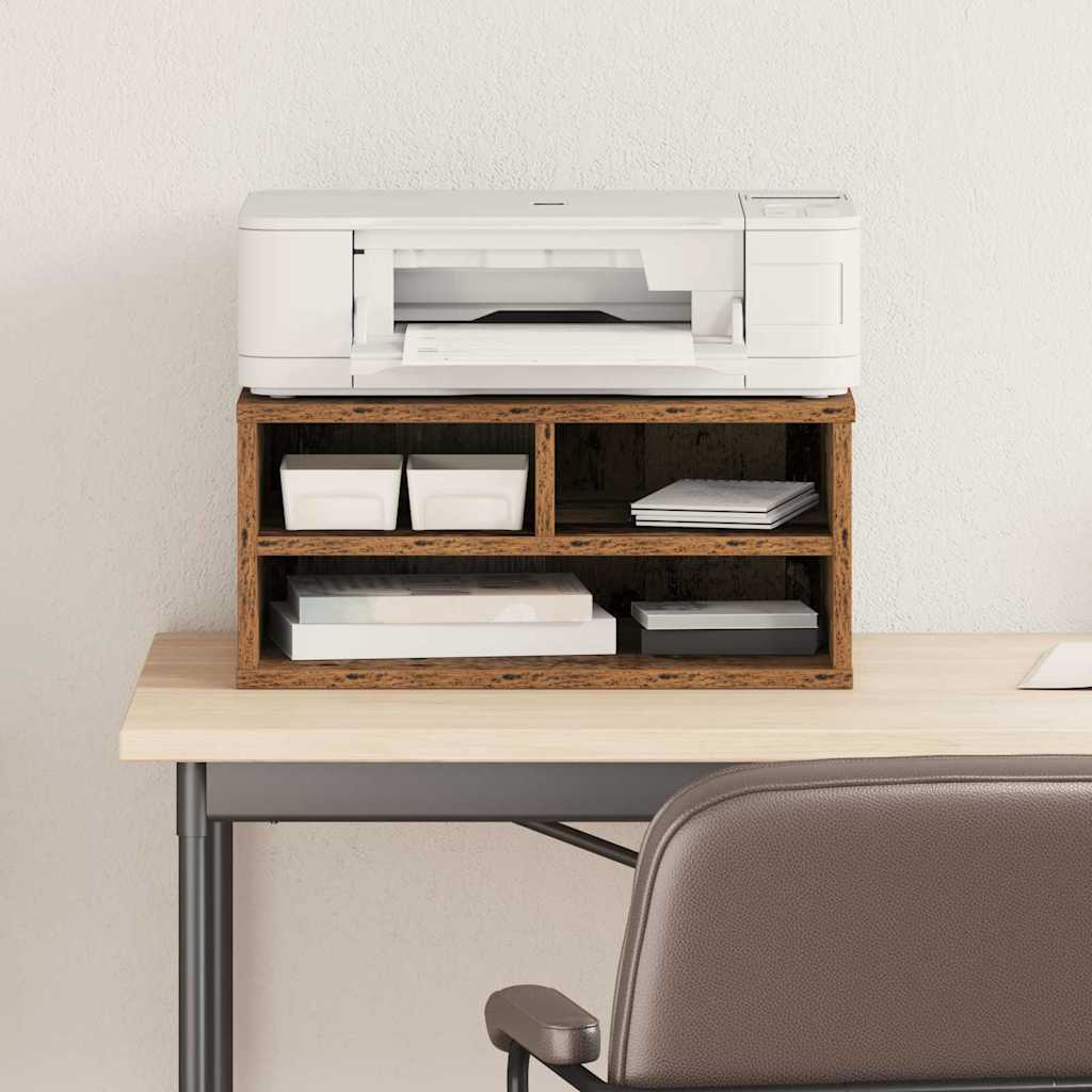 Printerstand met opslag Oud hout 49 x 40 x 22.5 cm Bewerkt hout