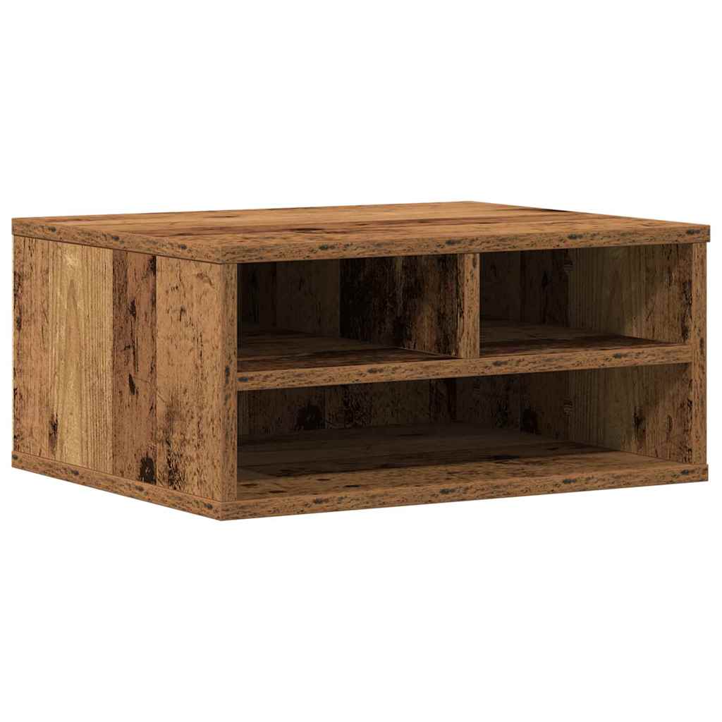 Printerstand met opslag Oud hout 49 x 40 x 22.5 cm Bewerkt hout