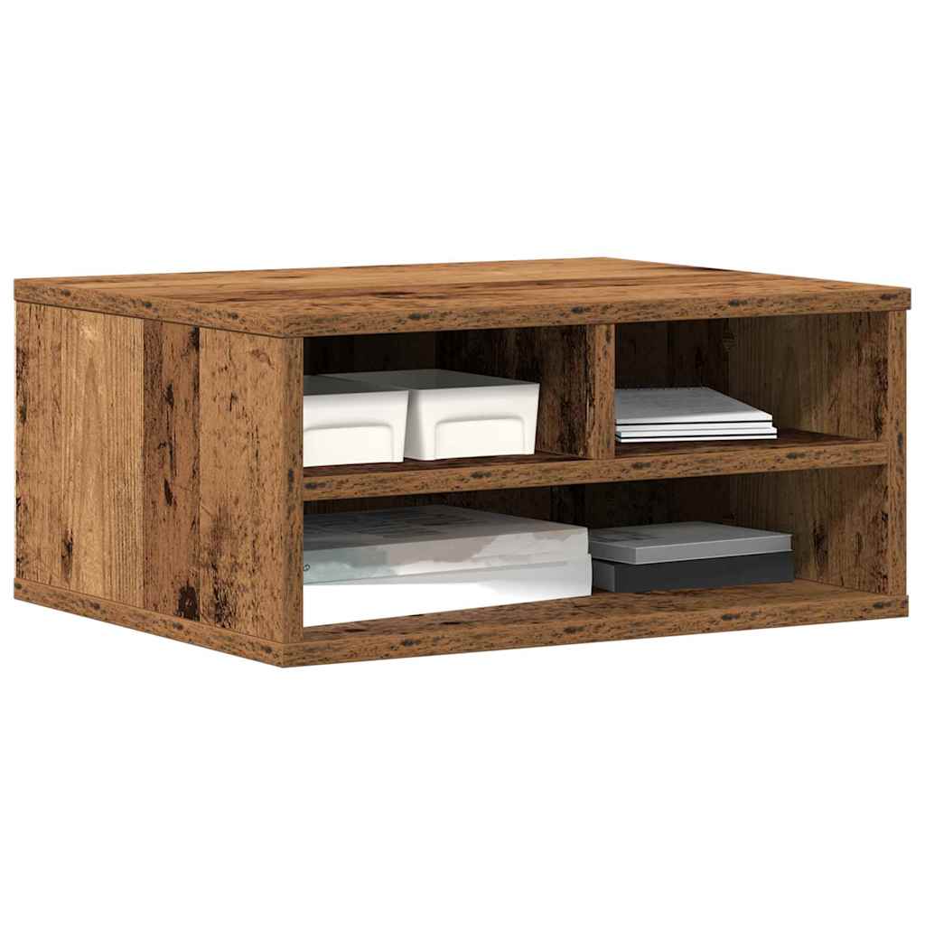 Printerstand met opslag Oud hout 49 x 40 x 22.5 cm Bewerkt hout