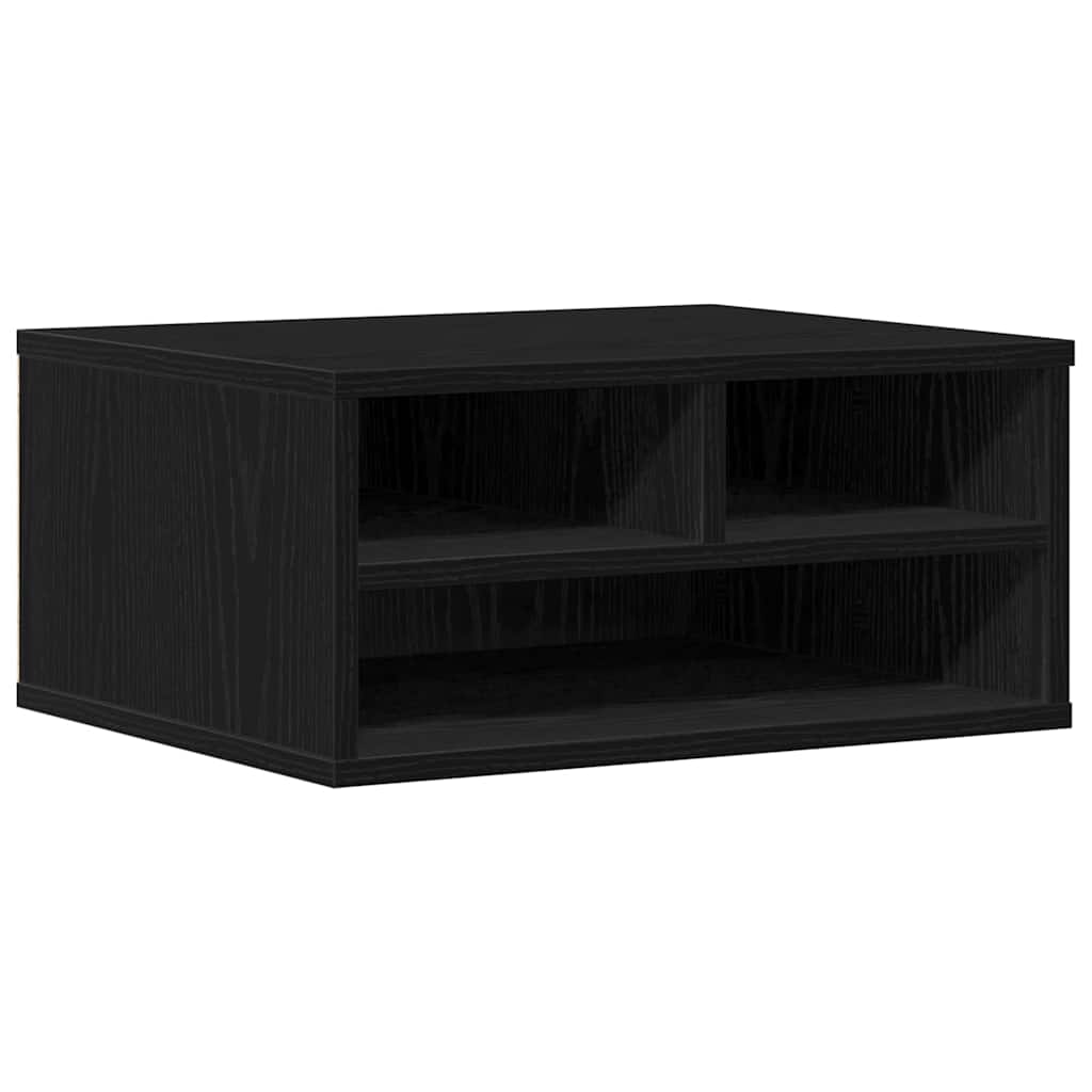 Printerstand Zwart eiken 49 x 40 x 22.5 cm Bewerkt hout