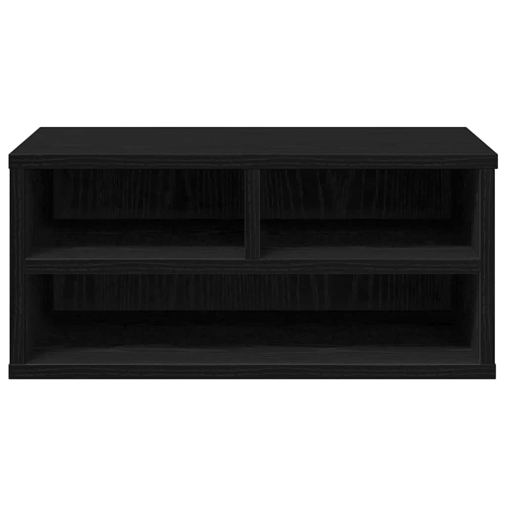 Printerstand Zwart eiken 49 x 40 x 22.5 cm Bewerkt hout