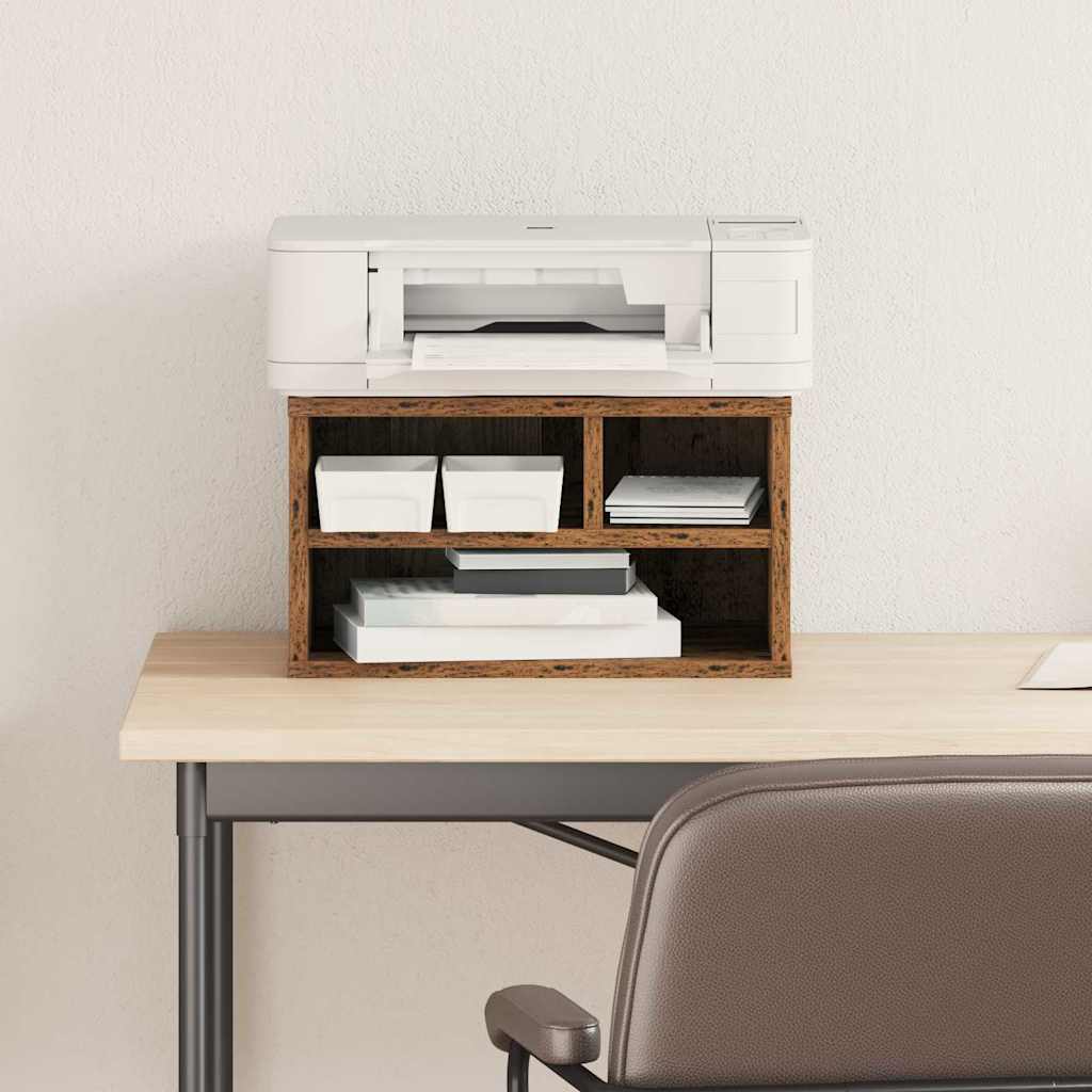 Printerstand met opslag Oud hout 40 x 32 x 22.5 cm Bewerkt hout