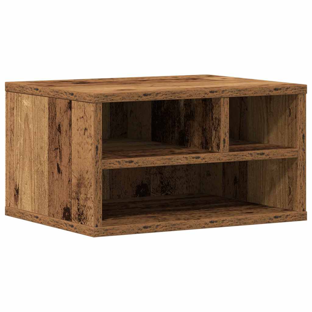 Printerstand met opslag Oud hout 40 x 32 x 22.5 cm Bewerkt hout