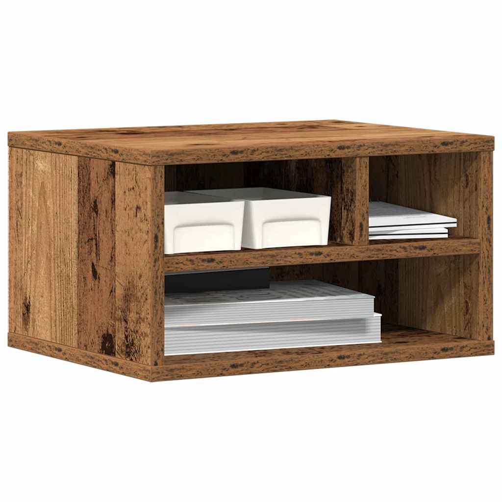 Printerstand met opslag Oud hout 40 x 32 x 22.5 cm Bewerkt hout