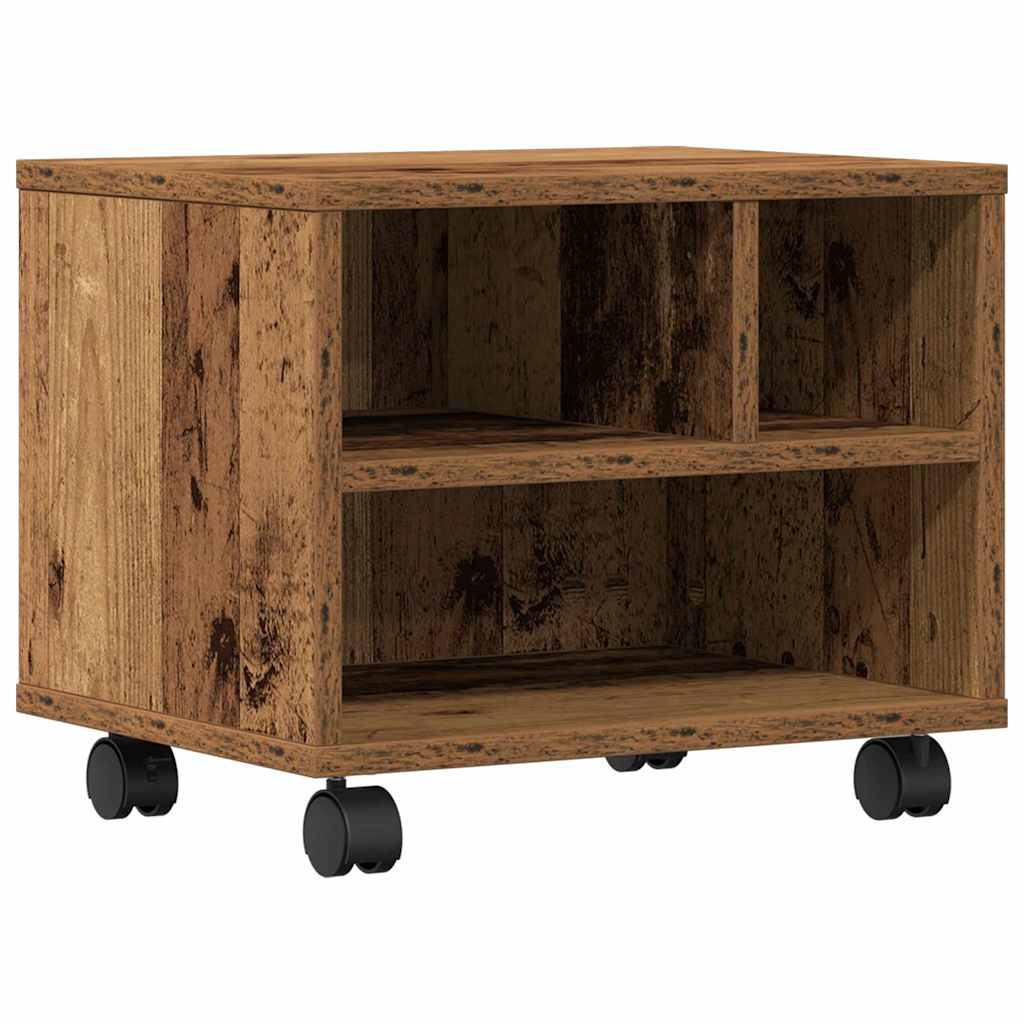 Printerstand met opslag Oud hout 41 x 32 x 33.5 cm Bewerkt hout