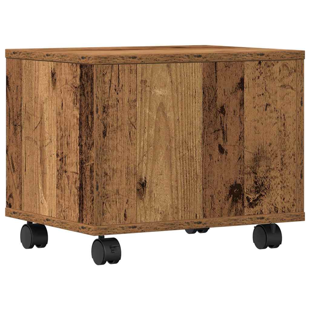Printerstand met opslag Oud hout 41 x 32 x 33.5 cm Bewerkt hout