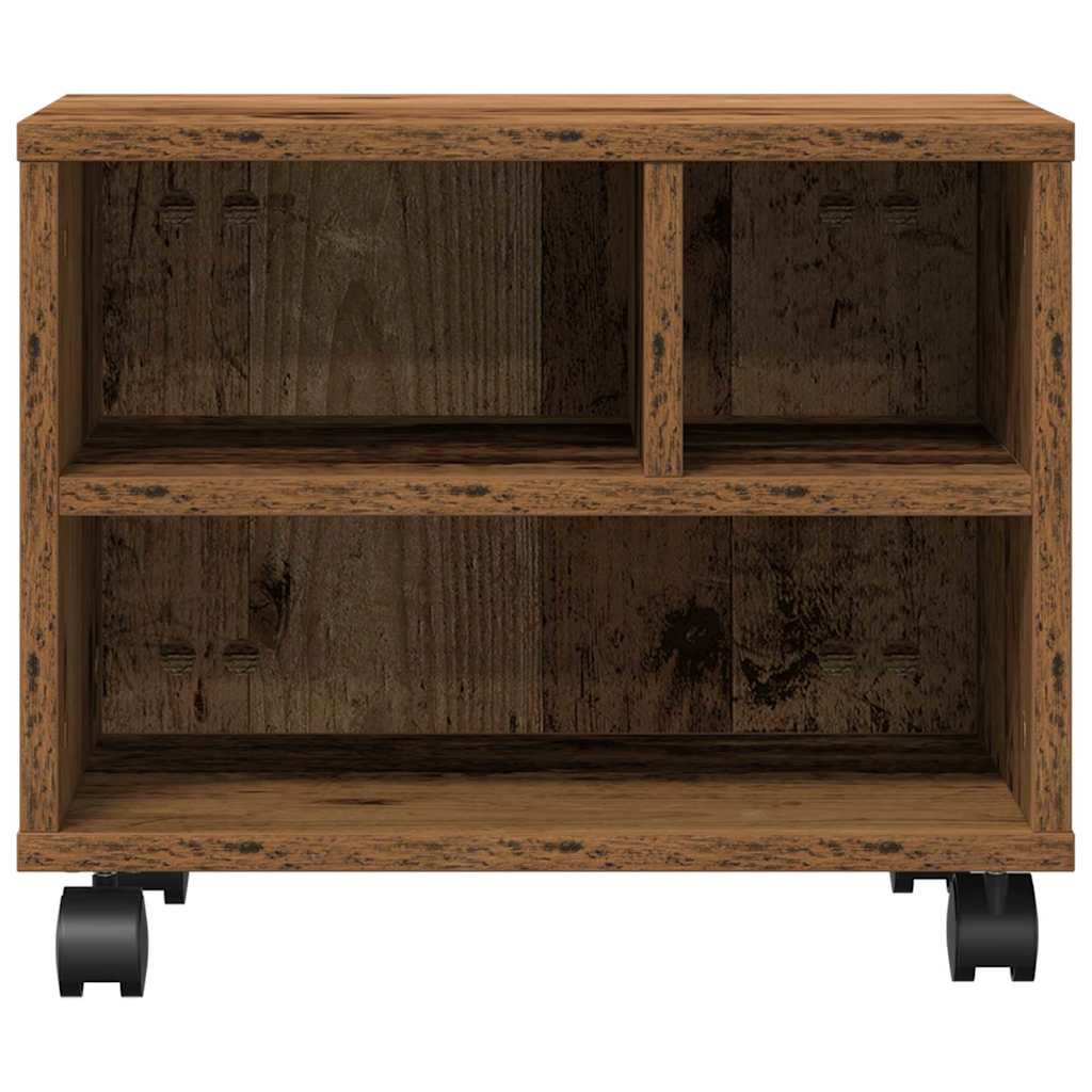 Printerstand met opslag Oud hout 41 x 32 x 33.5 cm Bewerkt hout