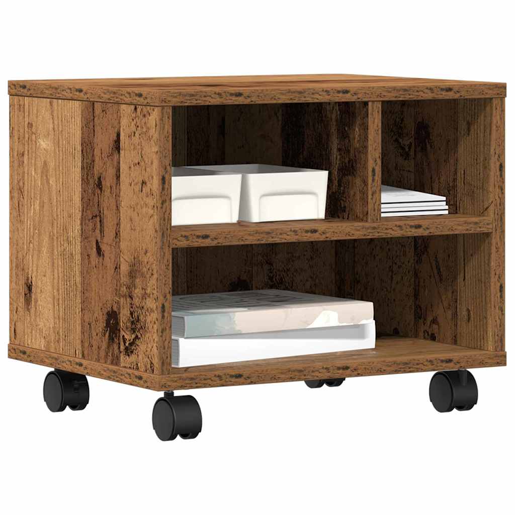 Printerstand met opslag Oud hout 41 x 32 x 33.5 cm Bewerkt hout