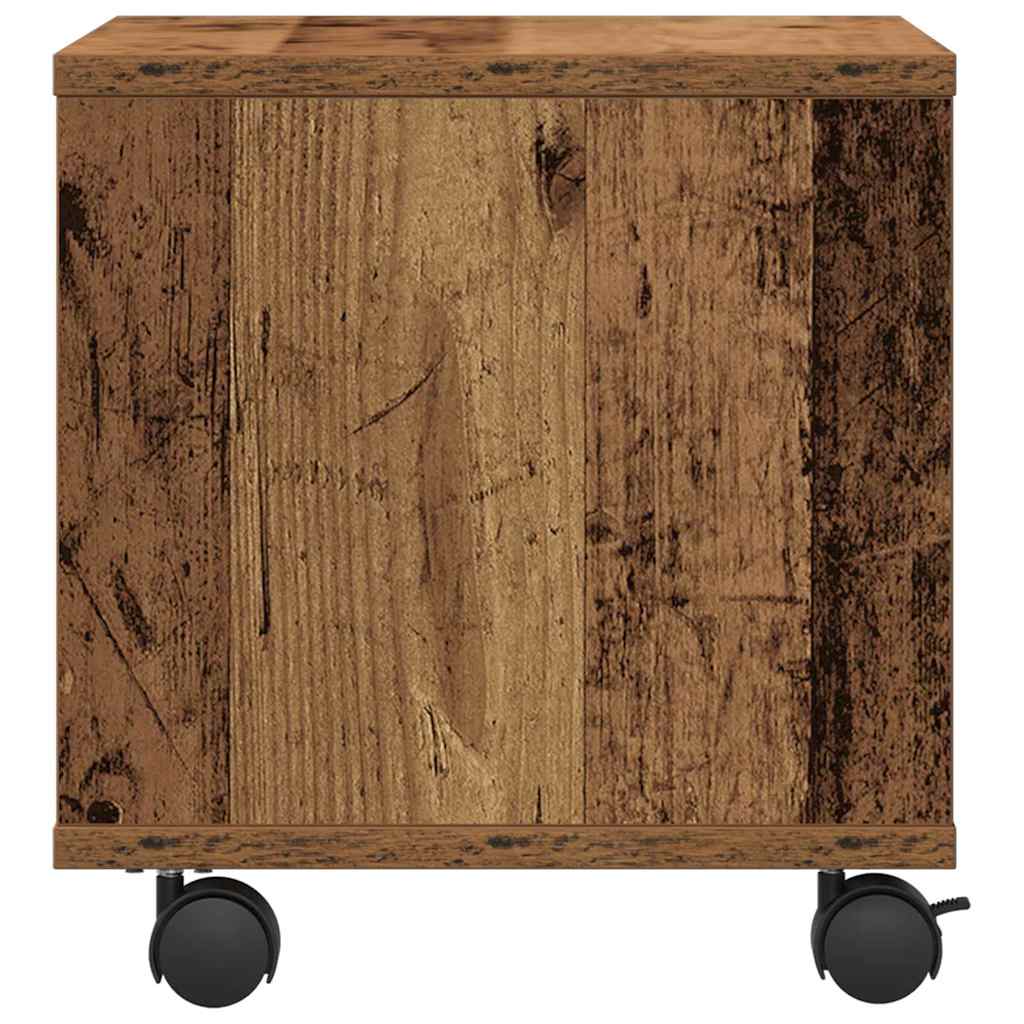 Printerstand met opslag Oud hout 41 x 32 x 33.5 cm Bewerkt hout