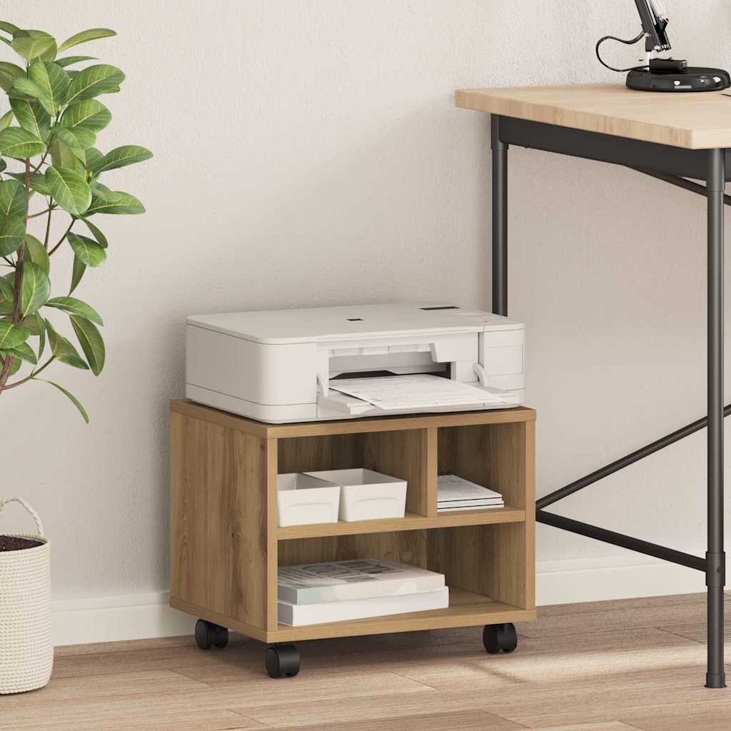 Printerstand artisanaal eikenkleurig 41 x 32 x 33.5 cm