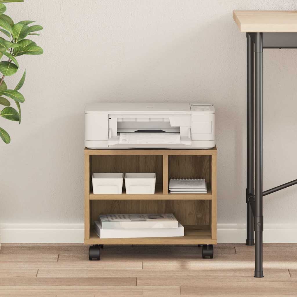 Printerstand artisanaal eikenkleurig 41 x 32 x 33.5 cm