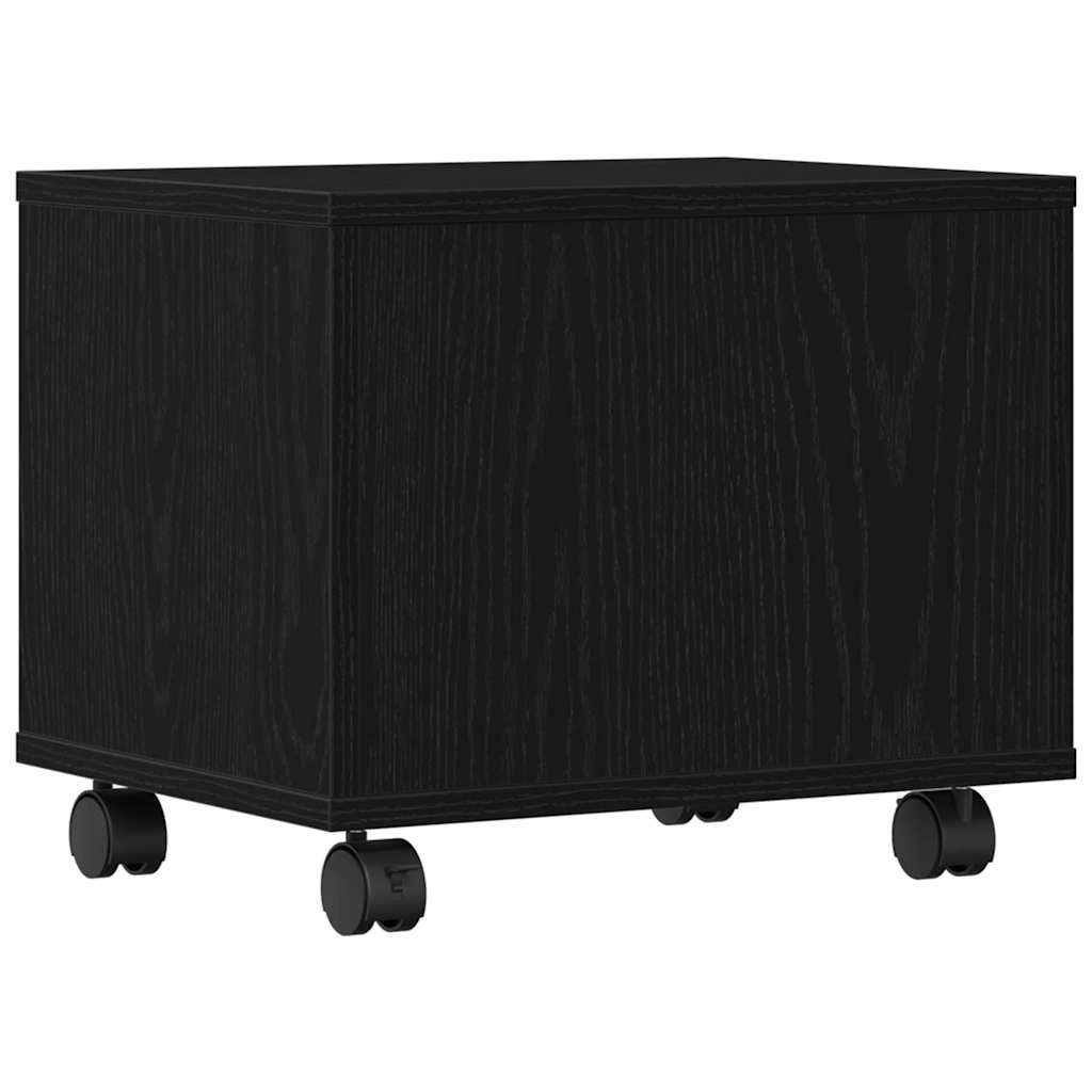 Printerstand Zwart Eiken 41 x 32 x 33.5 cm Bewerkt hout