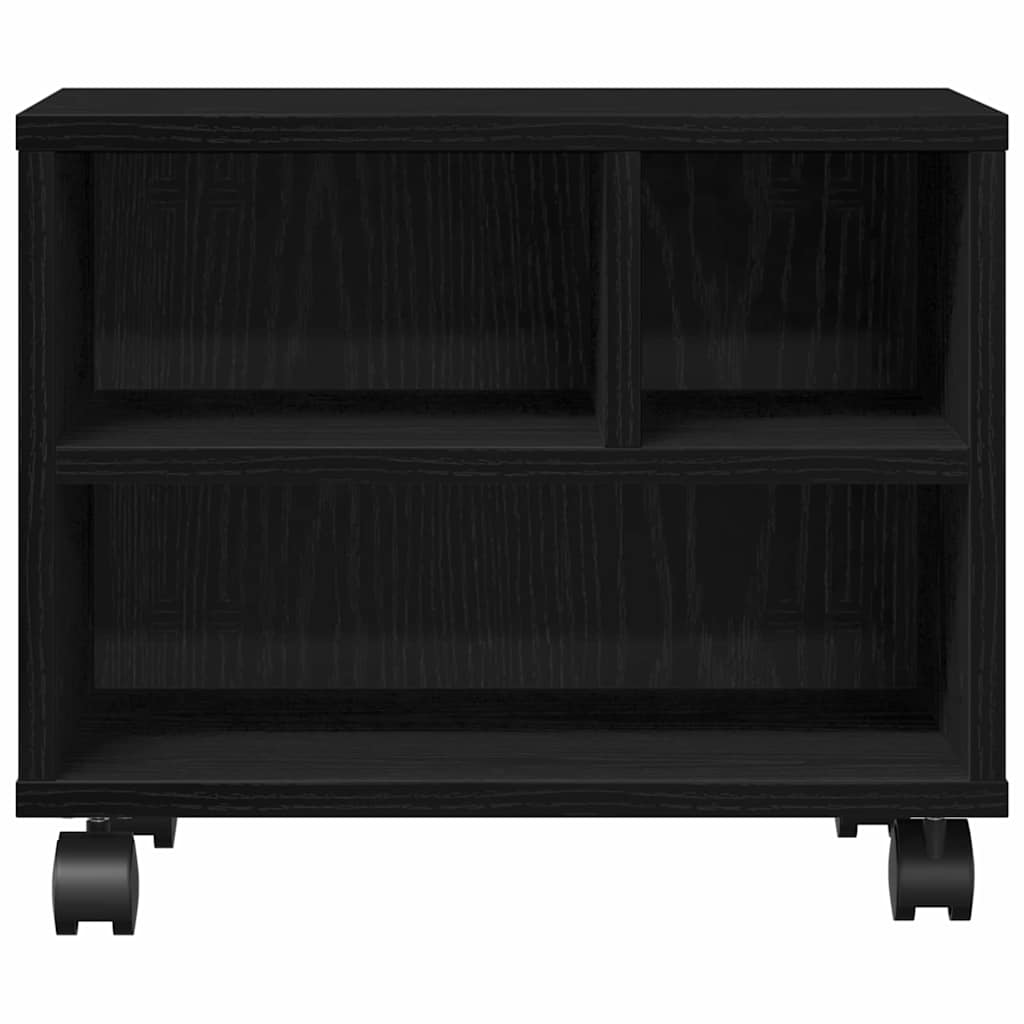 Printerstand Zwart Eiken 41 x 32 x 33.5 cm Bewerkt hout