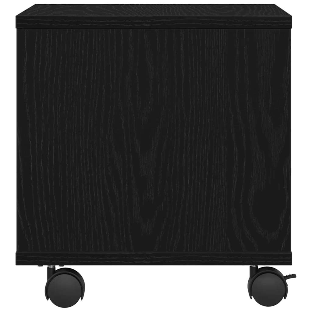 Printerstand Zwart Eiken 41 x 32 x 33.5 cm Bewerkt hout