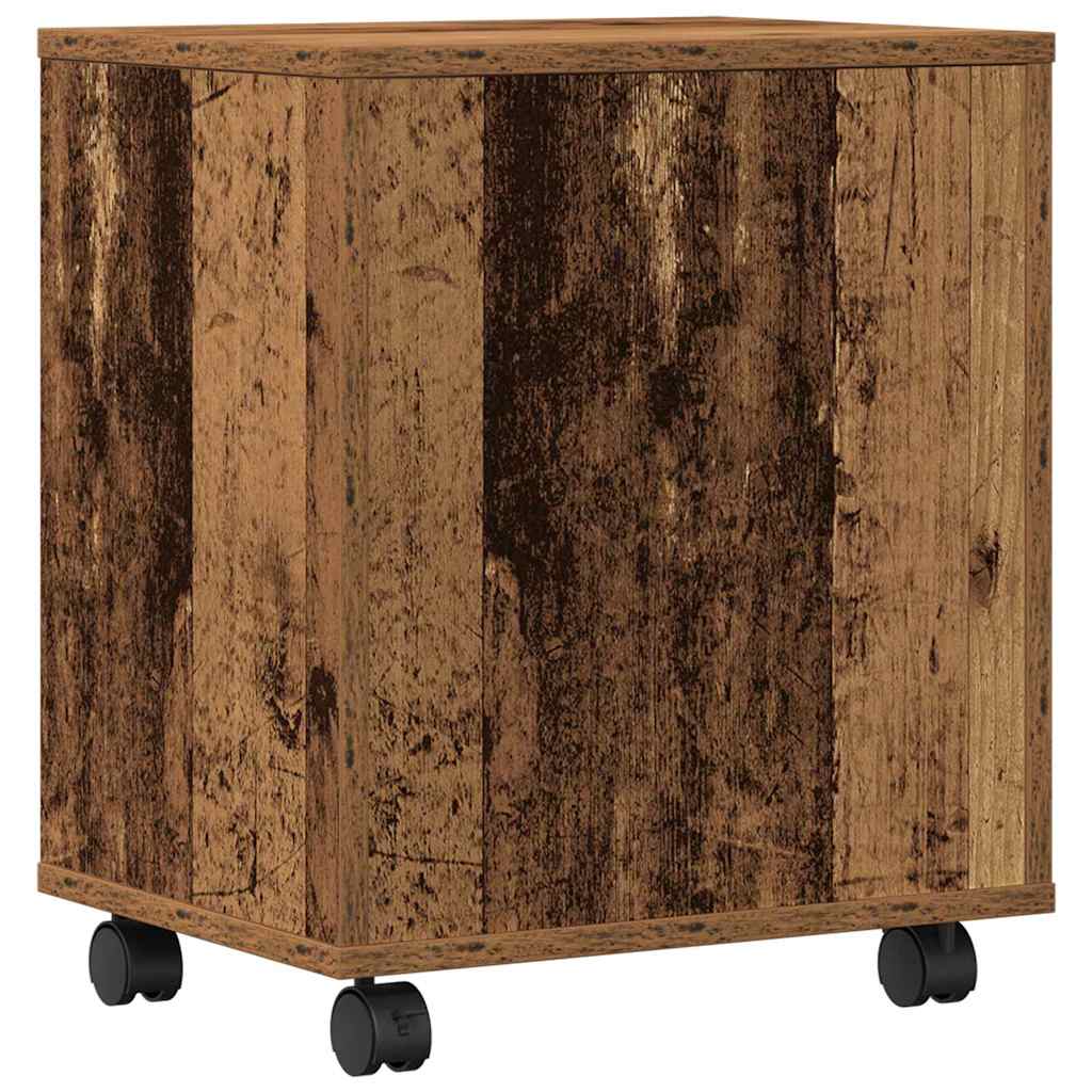 Printerstand met opslag Oud hout 41 x 32 x 48 cm Bewerkt hout