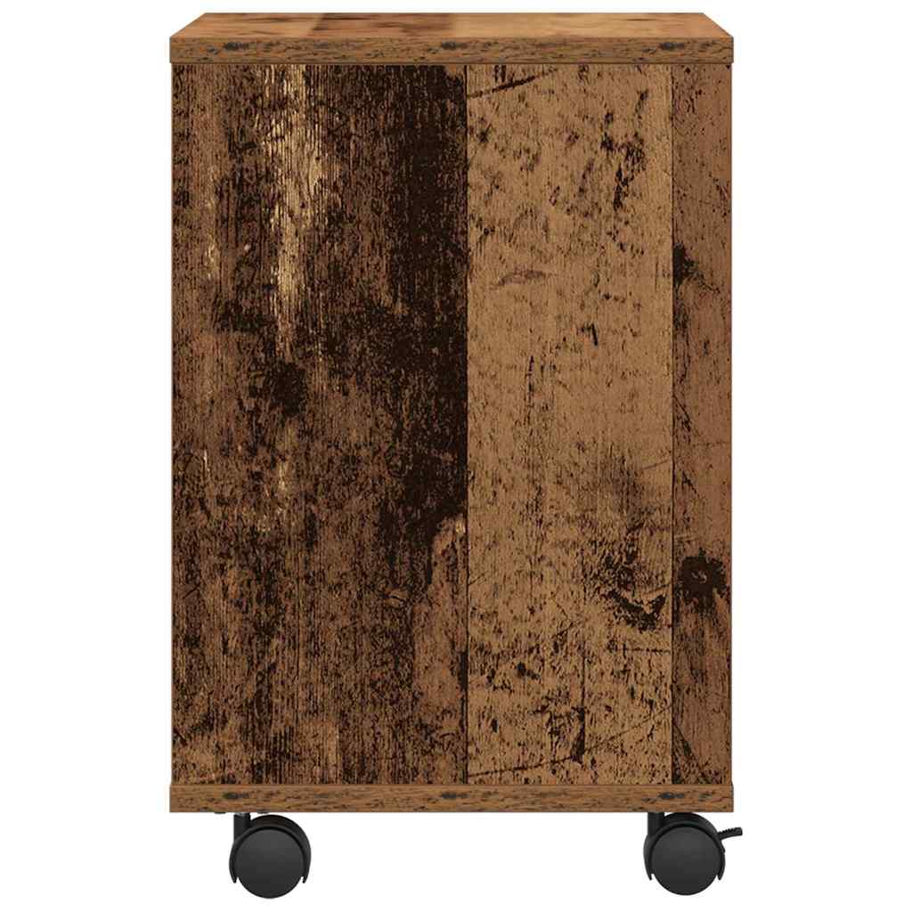 Printerstand met opslag Oud hout 41 x 32 x 48 cm Bewerkt hout