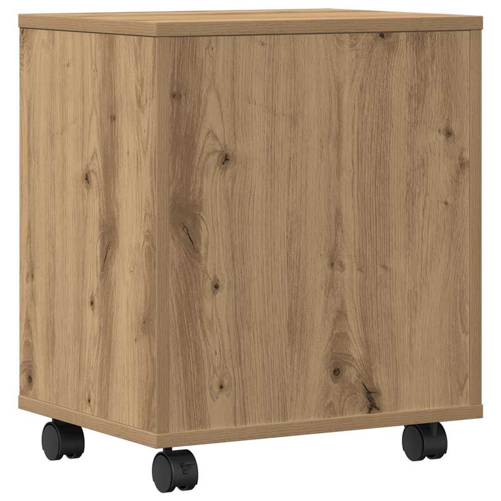 Printerstand met opslag artisanaal eikenkleurig 41 x 32 x 48 cm