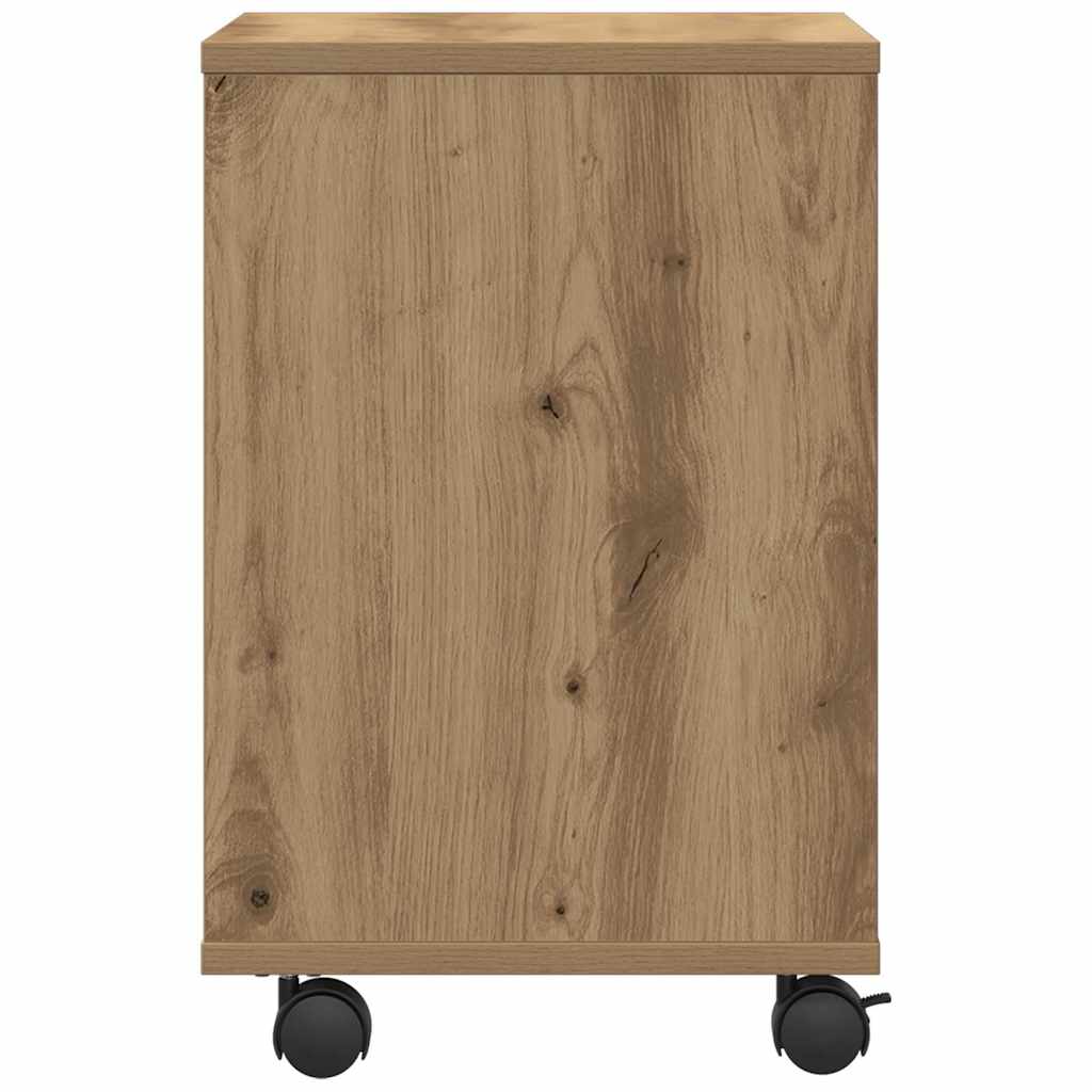 Printerstand met opslag artisanaal eikenkleurig 41 x 32 x 48 cm