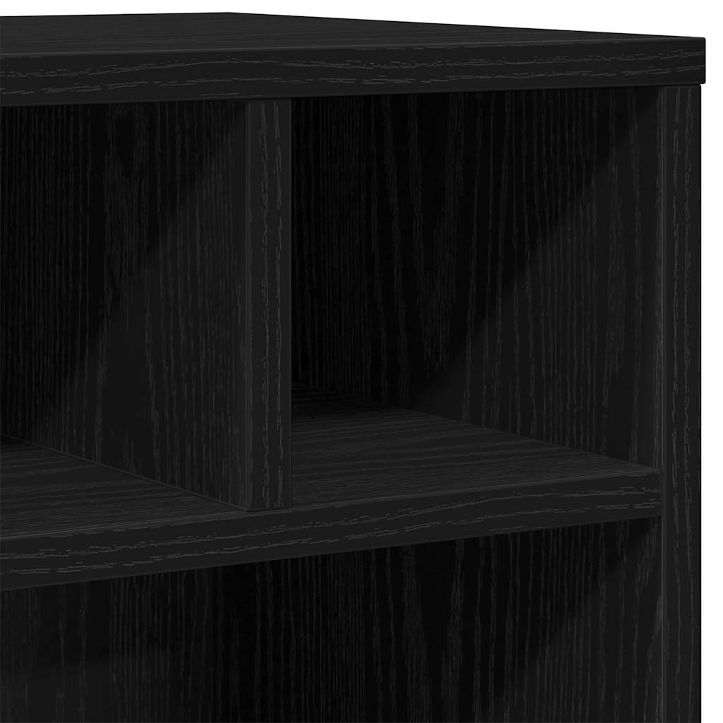 Printerstand Zwart Eiken 41 x 32 x 48 cm Bewerkt hout