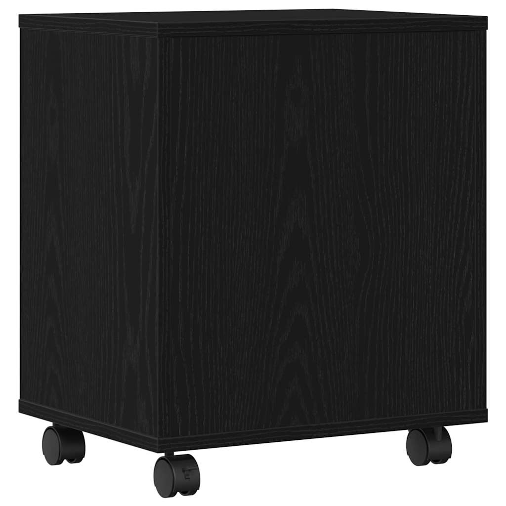 Printerstand Zwart Eiken 41 x 32 x 48 cm Bewerkt hout