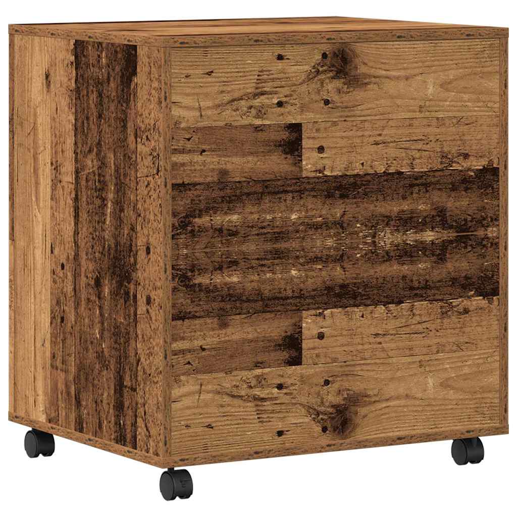 Printerstand met opslag Oud hout 60 x 50 x 67 cm Bewerkt hout