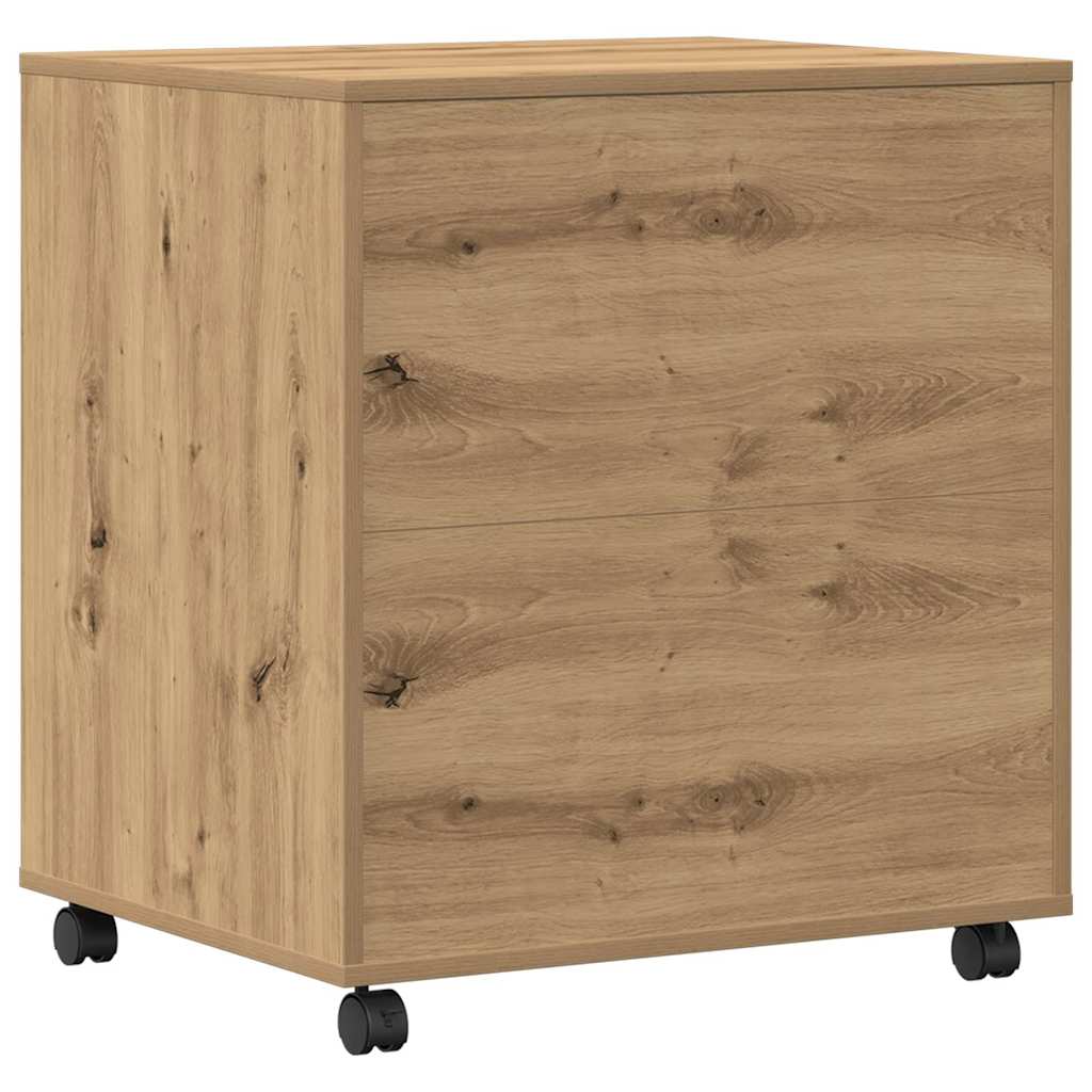 Printerstand met opslag artisanaal eikenkleurig 60 x 50 x 67 cm