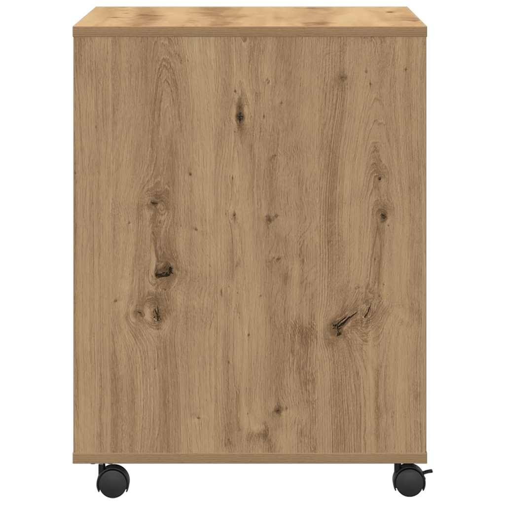 Printerstand met opslag artisanaal eikenkleurig 60 x 50 x 67 cm