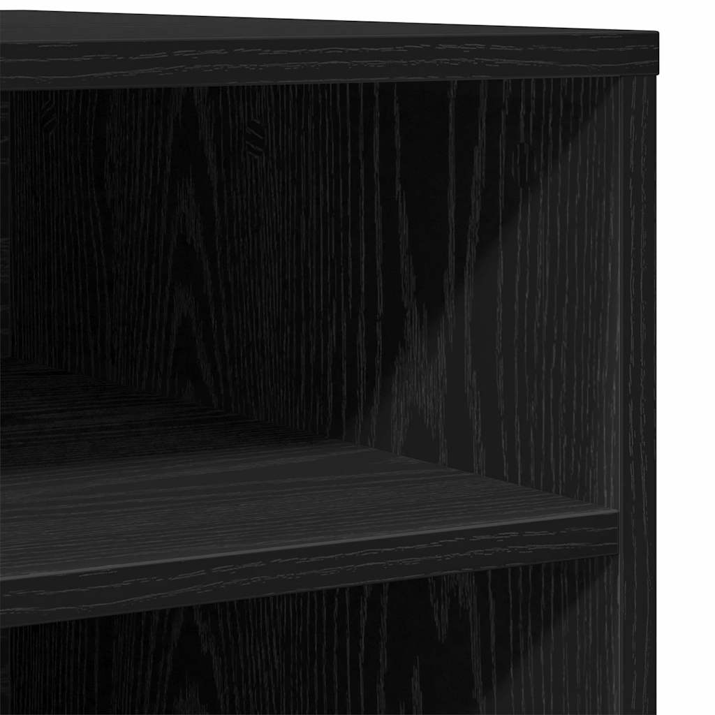 Printerstand Zwart eiken 60 x 50 x 67 cm Bewerkt hout