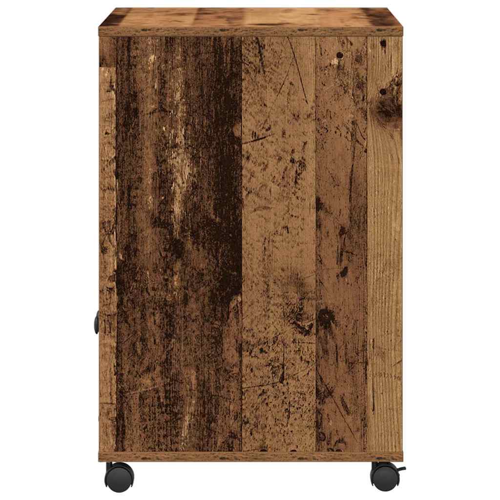 Printerstand met opslag Oud hout 60 x 48 x 74 cm Bewerkt hout