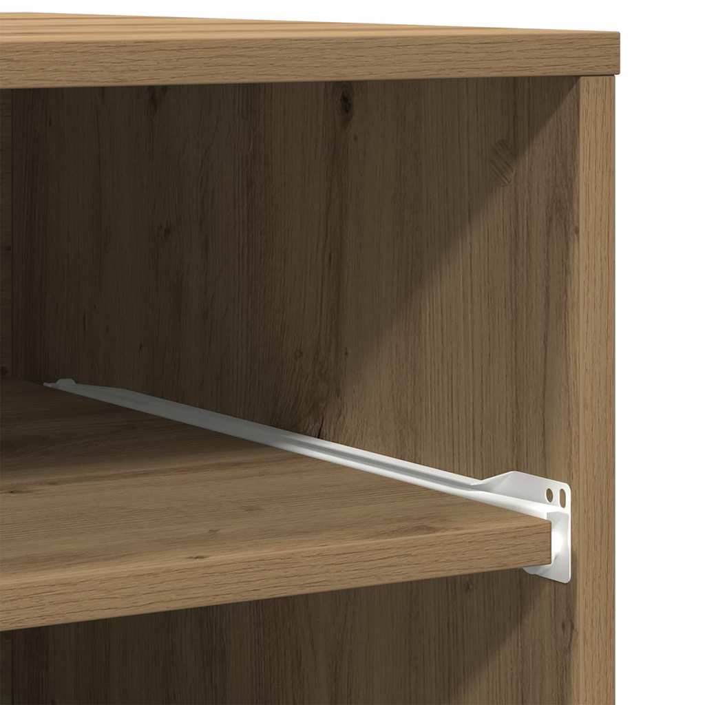 Printerstand met opslag artisanaal eikenkleurig 60 x 48 x 74 cm