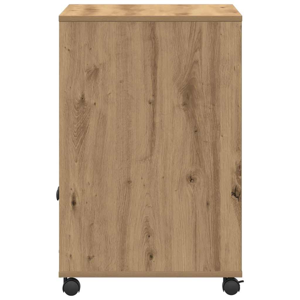 Printerstand met opslag artisanaal eikenkleurig 60 x 48 x 74 cm