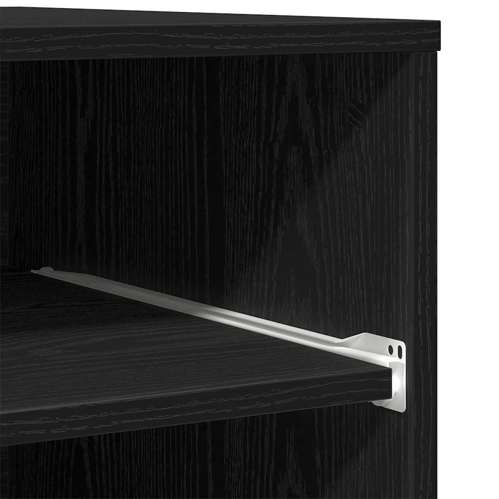 Printerstand Zwart eiken 60 x 48 x 74 cm Bewerkt hout