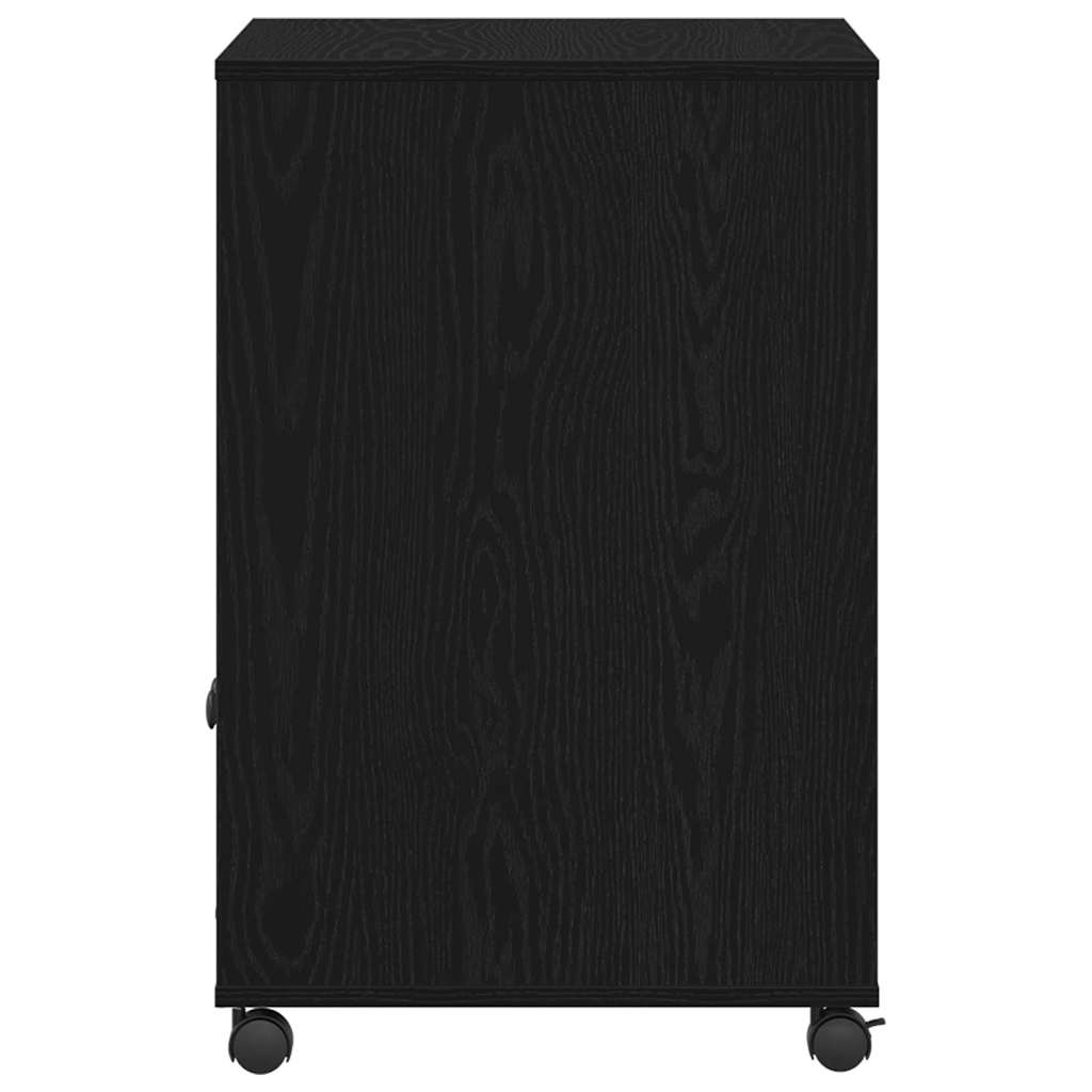 Printerstand Zwart eiken 60 x 48 x 74 cm Bewerkt hout