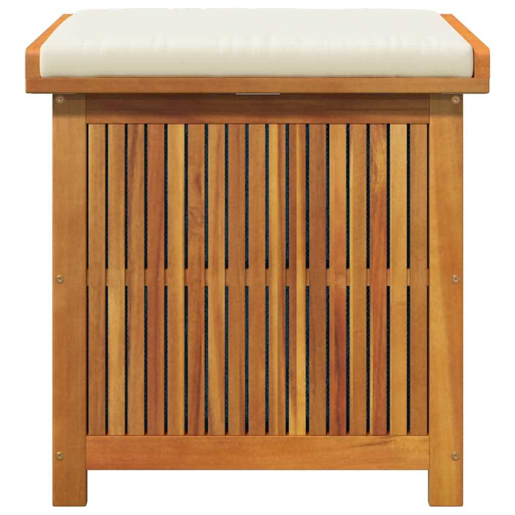 Kussenbox Voor Buiten Massief Acaciahout 60 x 50 x 61 cm Crèmewit