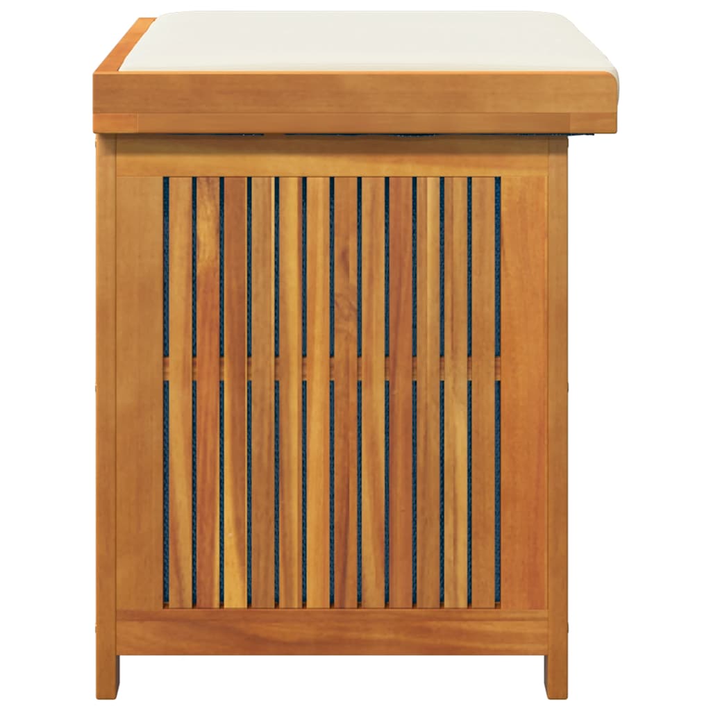 Kussenbox Voor Buiten Massief Acaciahout 60 x 50 x 61 cm Crèmewit