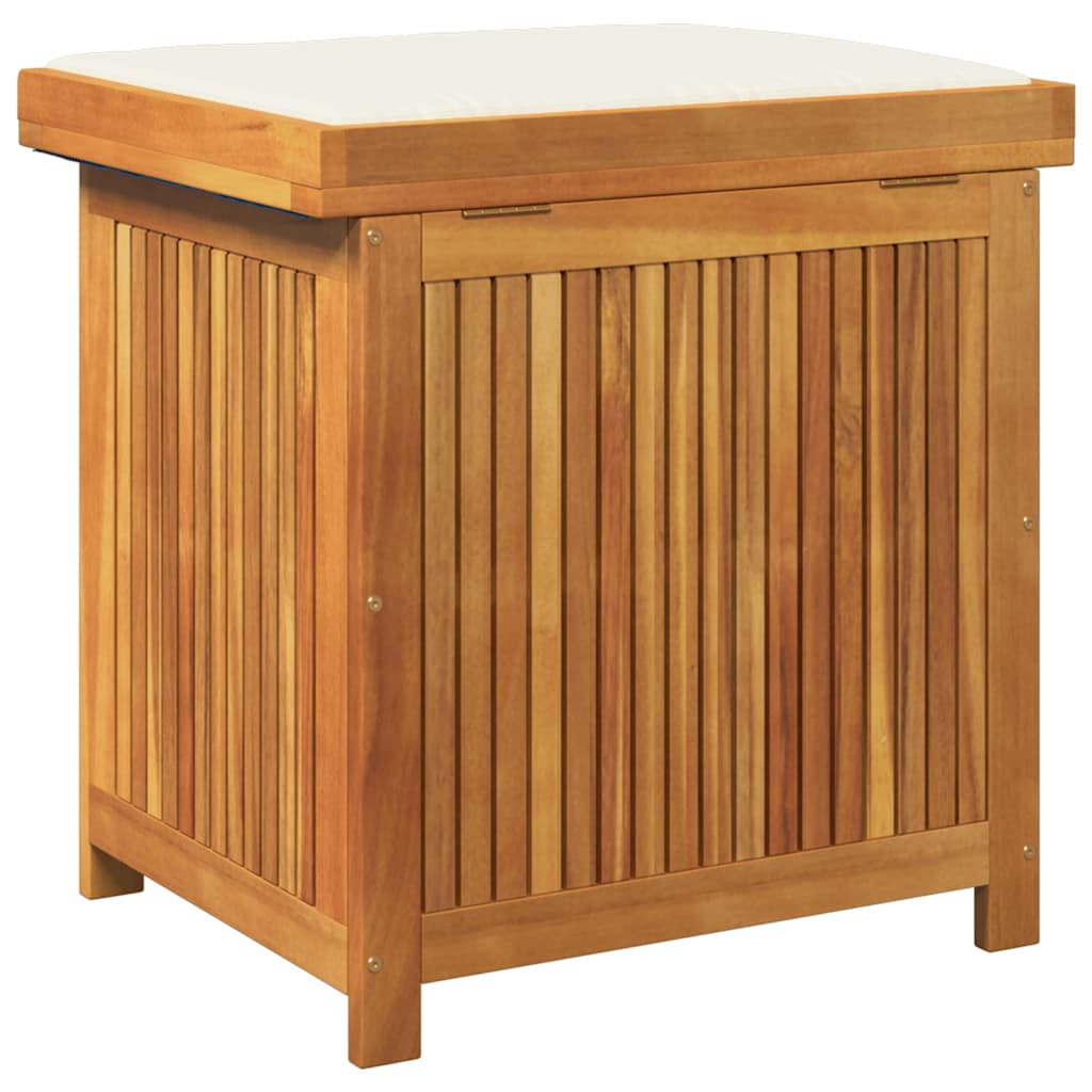 Kussenbox Voor Buiten Massief Acaciahout 60 x 50 x 61 cm Crèmewit