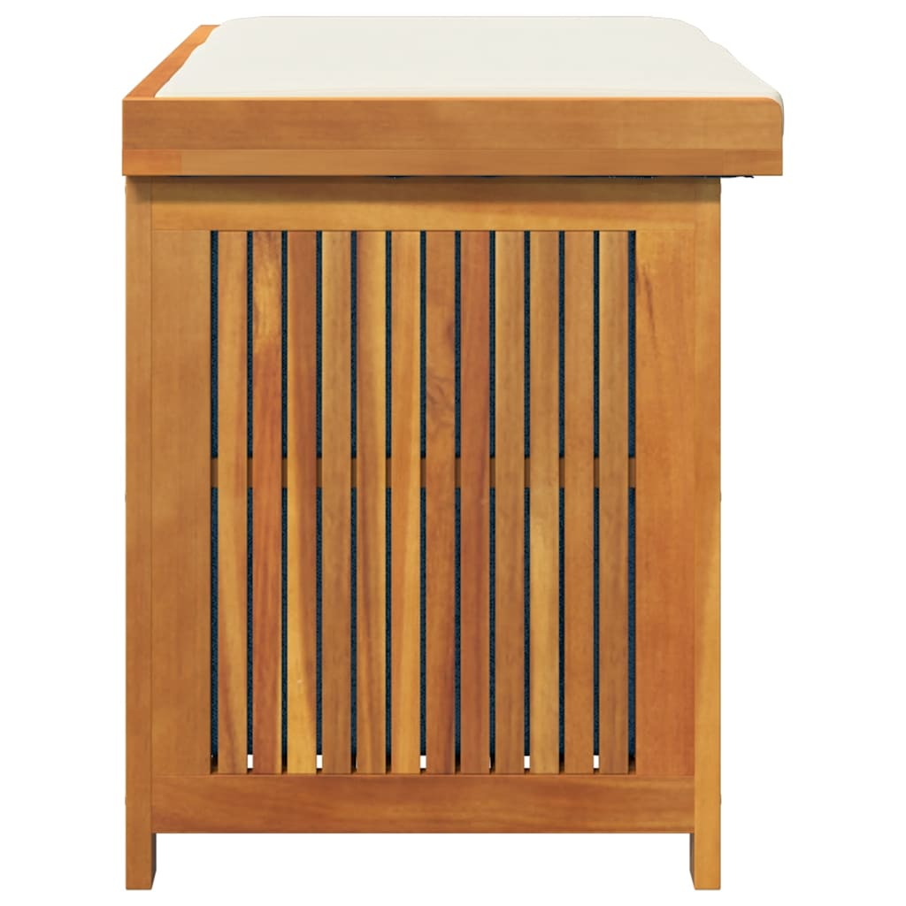 Kussenbox Voor Buiten 90X50X60,5 Cm Massief Acaciahout 90 x 50 x 60.5 cm Crèmewit