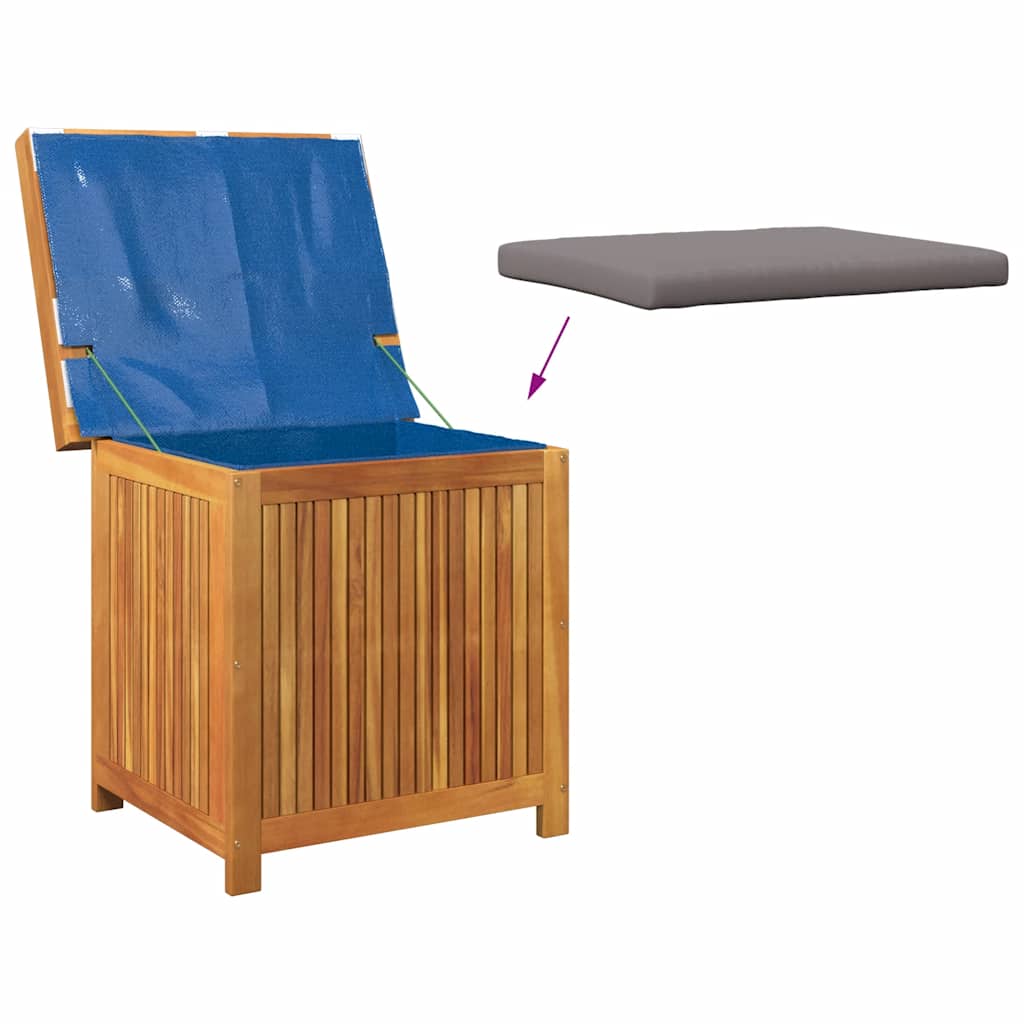 Kussenbox Voor Buiten Massief Acaciahout 60 x 50 x 61 cm Donkergrijs
