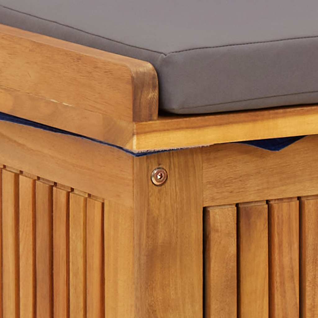 Kussenbox Voor Buiten Massief Acaciahout 60 x 50 x 61 cm Donkergrijs