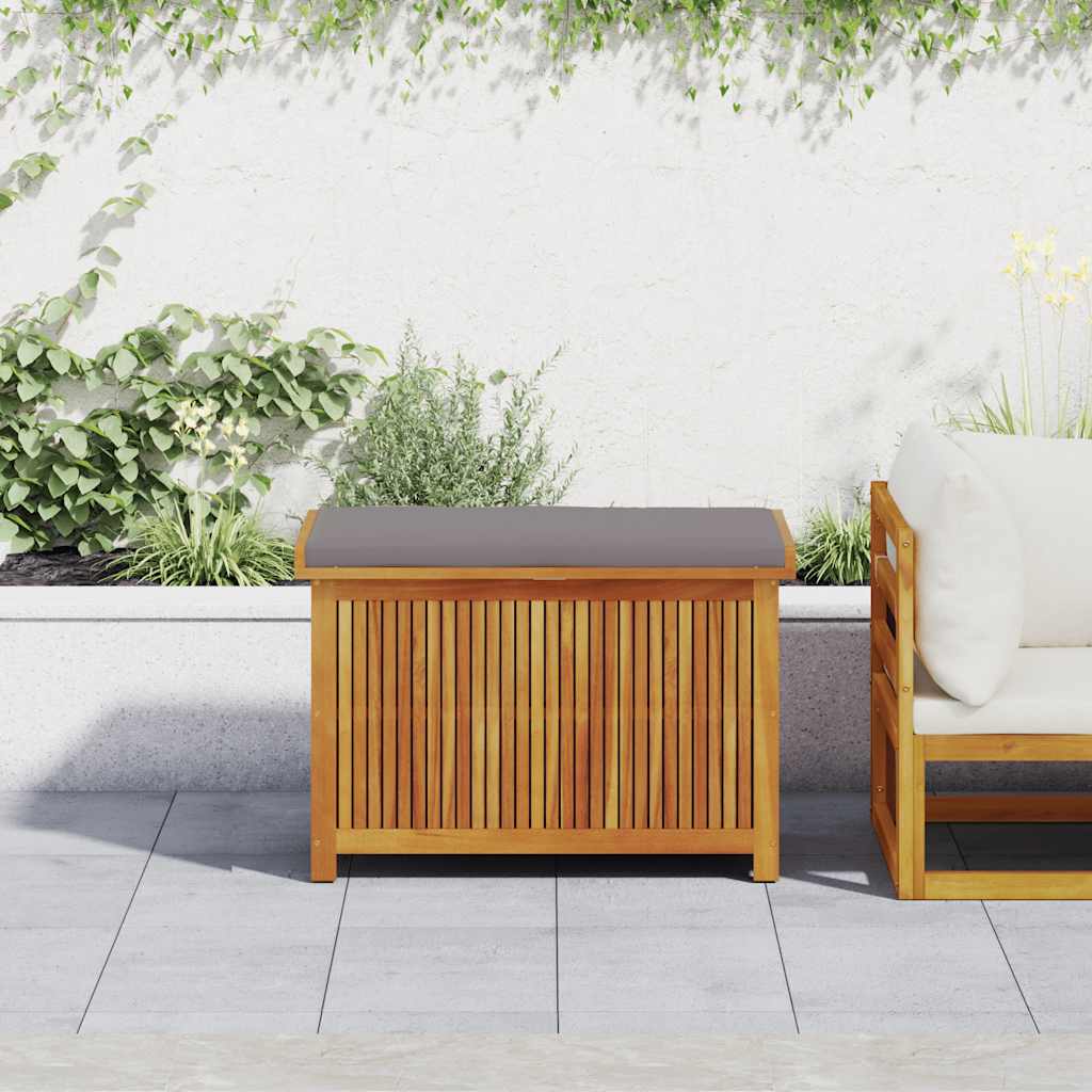 Kussenbox Voor Buiten 90X50X60,5 Cm Massief Acaciahout 90 x 50 x 60.5 cm Donkergrijs